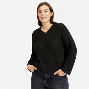 Everlane  Cotton-Linen V-Neck Sweater nwt